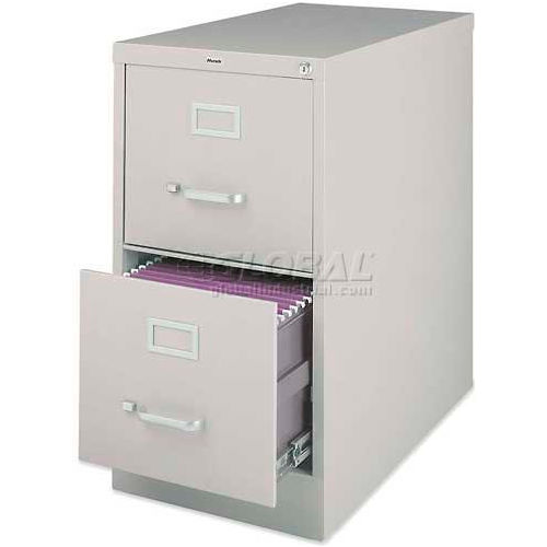 Lorell&#174; 2-Drawer Heavy Duty Vertical File Cabinet, 15&quot;W x 26-1/2&quot;D x 28-3/8&quot;H, Putty