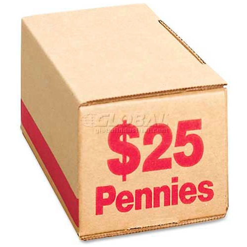 PM Company SecurIT® Coin Box 61001, $25 Pennies Capacity, 50/Pk