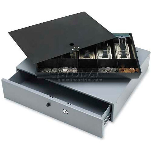 Sparco Cash Drawer 15504 Removable 10 Compartment Tray , 17-13/16&quot;W x 15-13/16&quot;D x 3-13/16&quot;H, Gray