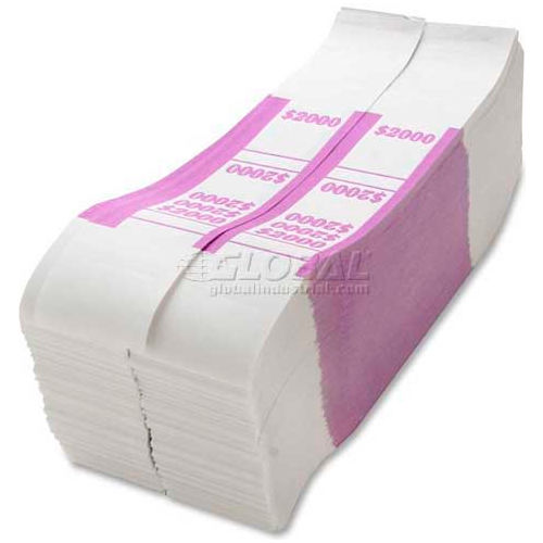 Sparco Color-Coded Quick Stick Currency Band BS2000WK $2000 in $20 Bills Violet, 1000 Bands/Pack