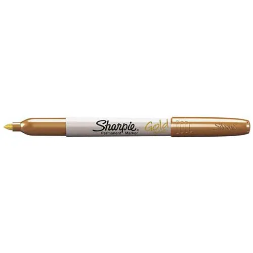 Sharpie® Permanent Marker, Fine, Metallic Gold, Dozen