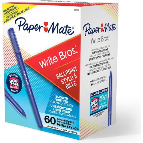 Paper Mate&#174; Ballpoint Stick Pen, Blue Ink, Medium, 60 per Pack