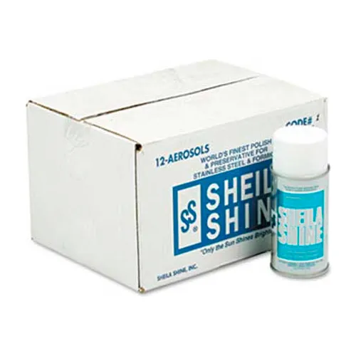 Sheila Shine Stainless Steel Cleaner & Polish, 10 oz. Aerosol Can, 12 Cans