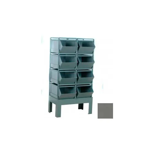 Stackbin® Steel Hopper Bin Stackrack Unit, 34-1/2