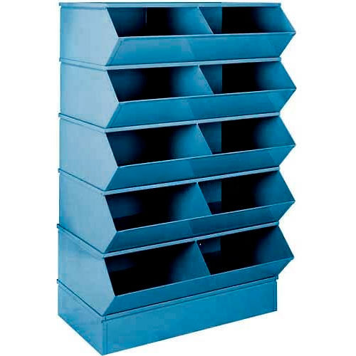 Stackbin&#174; 3-2SBBL 6&quot; High Section Bases For 37&quot;W x 15-1/2&quot;D Bins, Blue