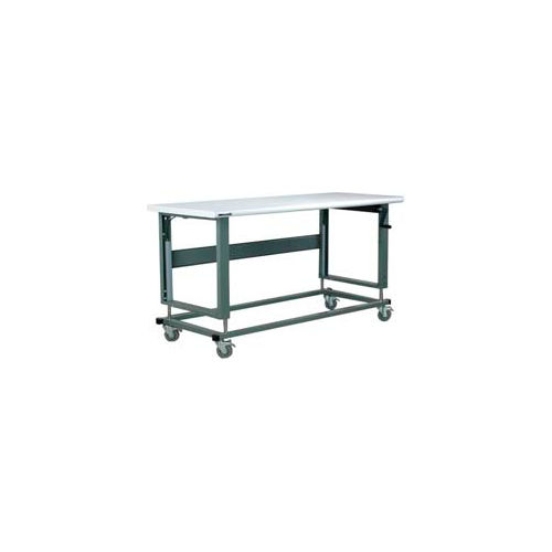 Stackbin 2500 Series Workbench W/ Safety Edge Top, 72"W x 36"D, Black