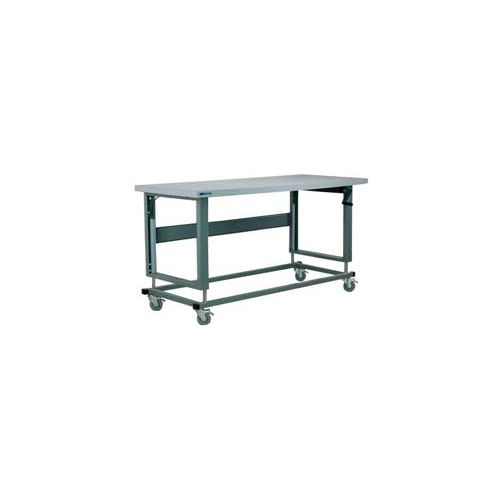 Stackbin 2500 Series Workbench W/ ESD Square Edge Top, 60&quot;W x 30&quot;D, Gray