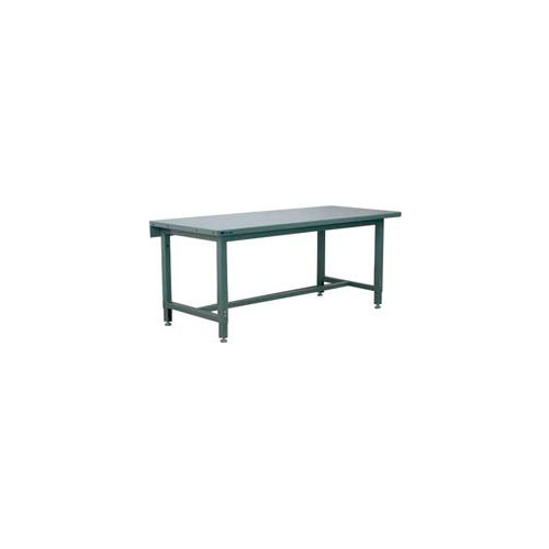 Stackbin Workbench, 1005 Series, Steel Square Edge, 48&quot;W X 36&quot;D, Blue