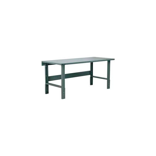 Stackbin 3505 Series Workbench, Steel Square Edge, 72&quot;W x 36&quot;D, Gray