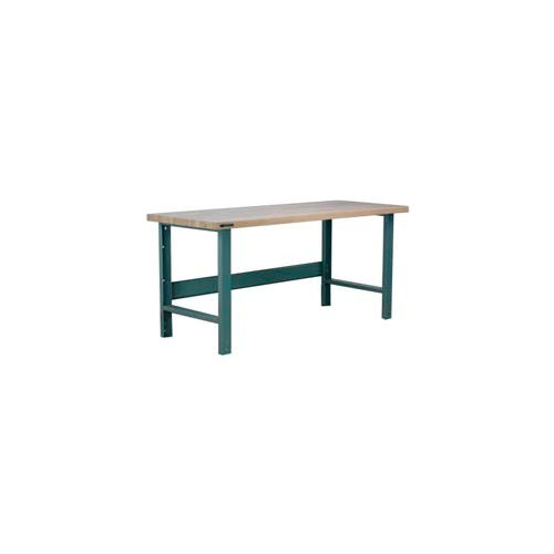 Stackbin 3500 Series Workbench, Maple Butcher Block Square Edge, 60"W x 30"D, Black
