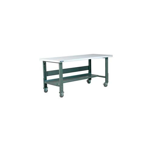 Stackbin Workbench, 3512 Series, Plastic Laminate Square Edge, 60"W X 30"D, Gray