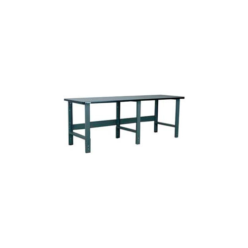 Stackbin 3505 Series Workbench, Laminate Square Edge, 96"W x 36"D, Gray