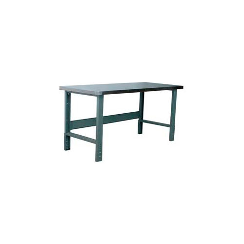 Stackbin 3505 Series Workbench, Stainless Steel Square Edge, 48"W x 36"D, Gray
