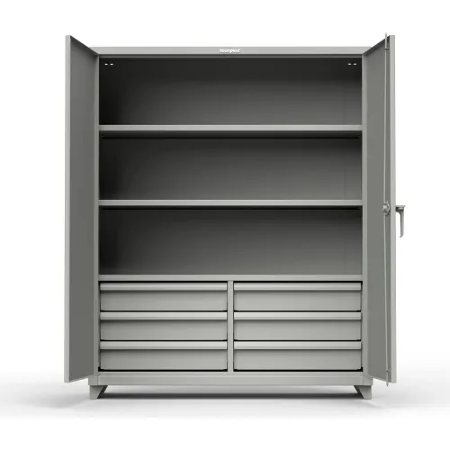 Heavy-Duty Welded Storage Cabinet with Drawers - 48 x 24 x 78 - ULINE - H-8504