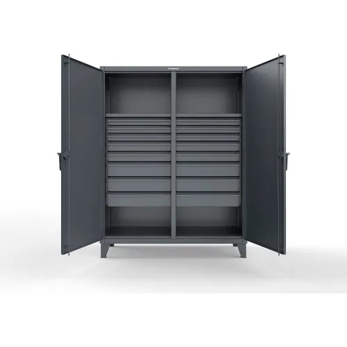 Stronghold Heavy Duty Double Shift Storage Cabinet, 14 Gauge