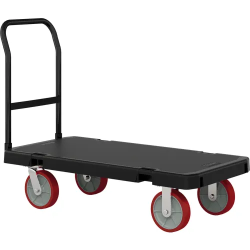 Global Industrial™ Steel Deck Platform Truck 48 X 30 2400 Lb. Capacity 8" Rubber Casters