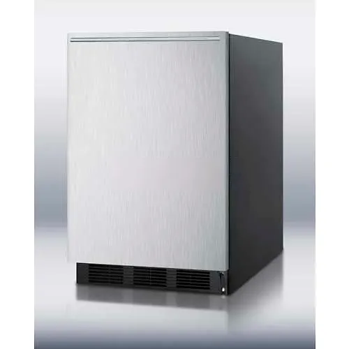 Summit Freestanding Refrigerator 5.5 Cu. Ft. Black/Stainless Steel