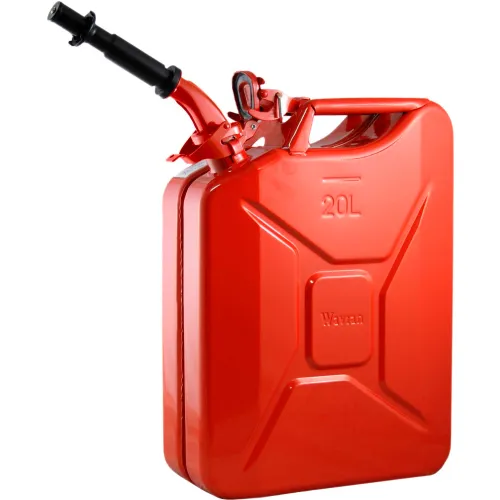 Wavian Jerry Can w/Spout & Spout Adapter, Red, 20 Liter/5 Gallon