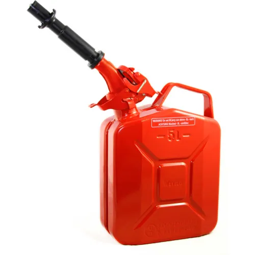 Wavian Jerry Can w/Spout & Spout Adapter, Red, 5 Liter/1.32 Gallon ...