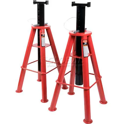 Sunex® Tools 1410 10 Ton High Height Pin Type Jack Stands, Steel