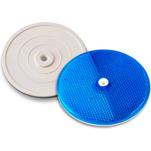 102225 3-1/4&quot; Blue Centermount Reflector, Plastic Backplate, RT-90B