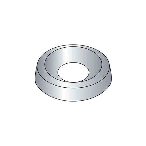 1/4&quot; Countersunk Finishing Washer - .322/.299&quot; I.D. - Steel - Nickel Plated -  Grade 2 - 100 Pk