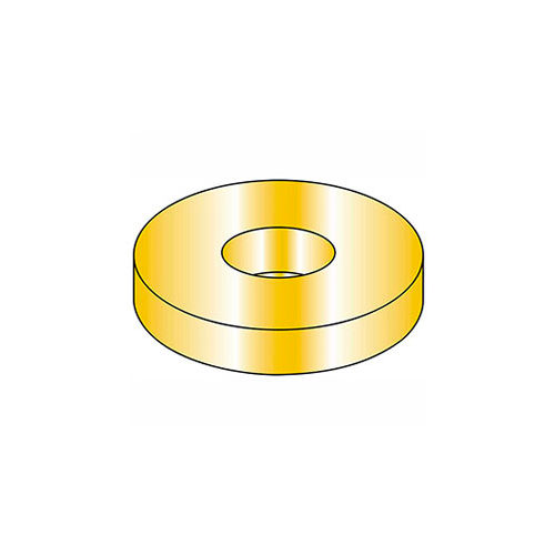 7/16" Flat Washer - SAE - 15/32" I.D. - Steel - Yellow Zinc - Grade 8 - Pkg of 100