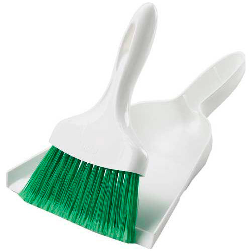 Libman Commercial Dust Pan With Whisk Broom - White - 1031 - Pkg Qty 6