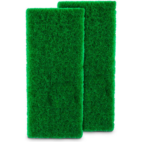 Libman Wall/Floor Scrubber Replacement Pads, 10-3/4 x 5-1/4, Green - 1260 - Pkg Qty 4