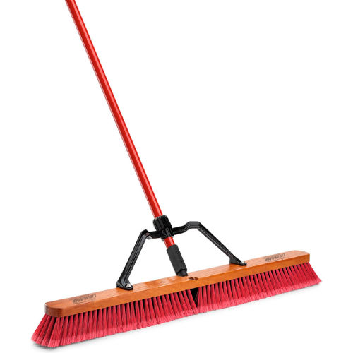 Libman Commercial 36&quot; Multi-Sweep Push Broom w/Handle & Brace, 3/Pack - 1101 - Pkg Qty 3