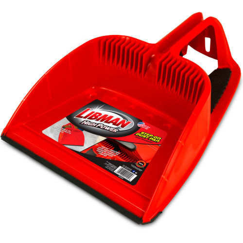 Libman Commercial 12" Step-On Dustpan, Red/Black - 2125 - Pkg Qty 4