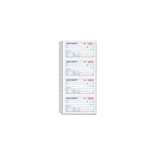 Tops® Money/Rent Receipt Book, 2Part, Carbonless, 11" x 51/4", White