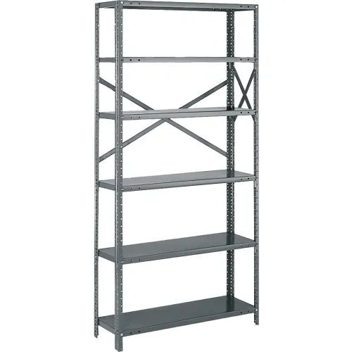 Tri-Boro Boxer 6 Shelf, 20 Ga Open Perforated Steel Shelving, Add