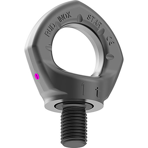 RUD Star Eyebolt Stainless Steel Hoist Ring, 0 Pivot, 5500 lb. Load
