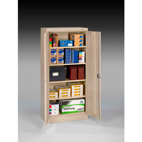 Tennsco Smart Space All-Welded Storage Cabinet, 30&quot;Wx15&quot;Dx66&quot;H, Sand