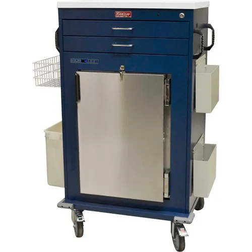 Harloff Premium Malignant Hyperthermia Cart with Refrigerator, 2