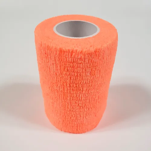 First Voice™ 3" x 5 Yards Self Adhesive Bandage, Latex , Orange, Pack of 10