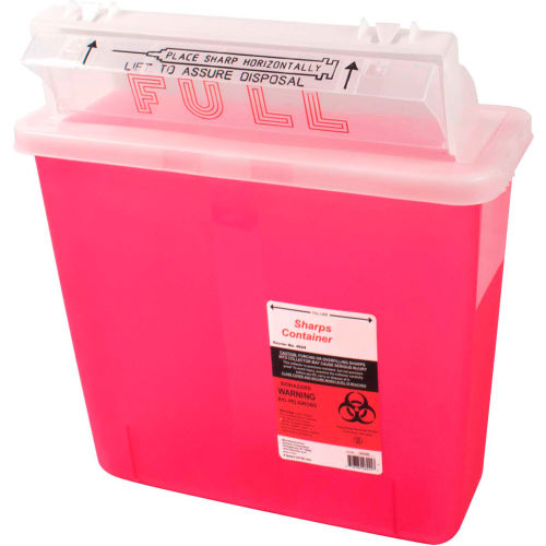 First Voice™ 5 Quart Sharps Container with OSHA Compliant Blood Borne