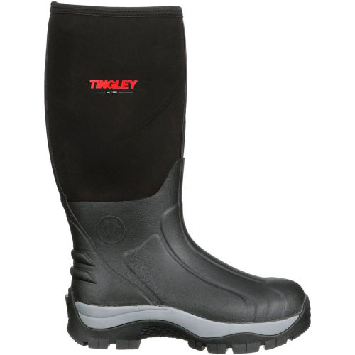 Tingley&#174; Badger Insulated Fleece-Lined Boots, Plain Toe, Midsole, Deep Lug, 17"H, Blk, Size 12