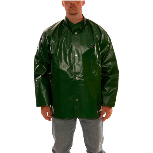 Tingley&#174; Iron Eagle&#174; Jacket - Green - Inner Cuffs/Storm Fly Front/Hood Snaps, Med.