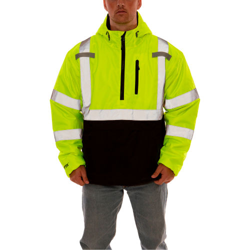 Tingley® Optix™ Jacket, Type R Class 3, Fluorescent Yellow/Green/Black, Large