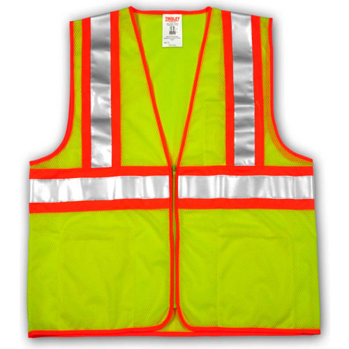 Tingley® V70642 Job Sight™ Two-Tone Class 2 Vest, Fluorescent Lime, L/XL
