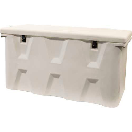 RomoTech Outdoor Dock Storage Box 82123389 Medium 51"L x 27"W x 24"H, White