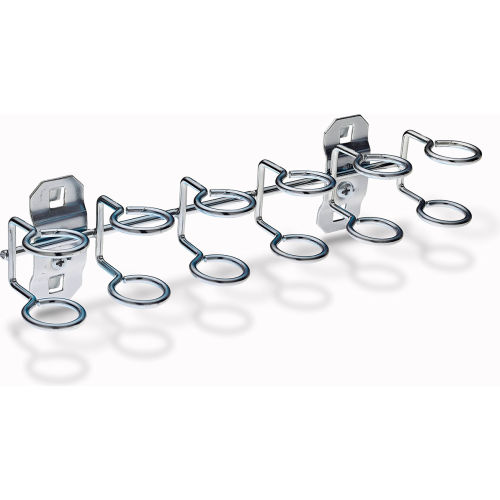 Multi-Ring Tool Holder, 56666, 9"Lx 1"H, Zinc Plated Steel, 2 PK