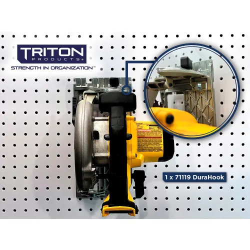 Triton Products 1-1/8 inch Single Rod Steel Pegboard Hook, 90-Degree Bend, 10pk
