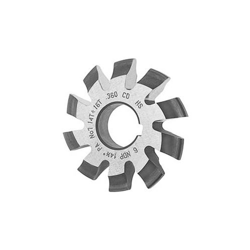 HSS Import Involute Gear Cutters, 14.5 ° Pressure Angle, DP 12-1 #7