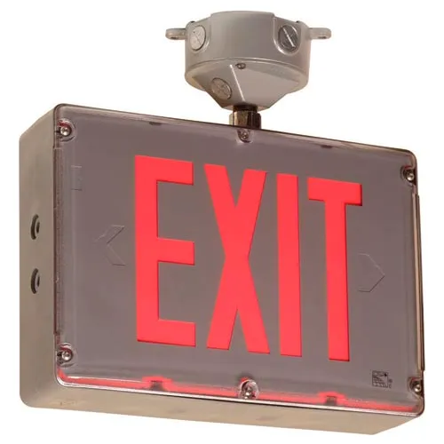GGSVXHZ2R Class 1 Division 2 Exit Sign - Exit Ac-Only Red Led Double Face
