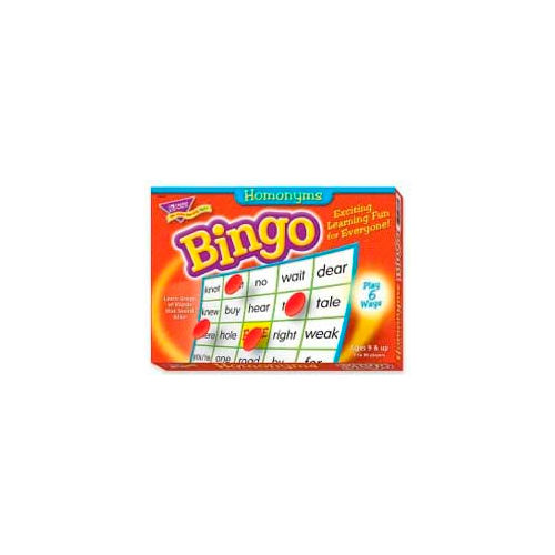 Trend&#174; Homonyms Bingo Game, Age 9 & Up, 3 to 36 Players, 1 Box