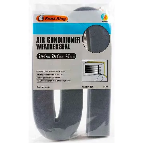 Frost King® Air Conditioner Weatherseal, 42"L x 21/4"W, Black Pkg Qty 18