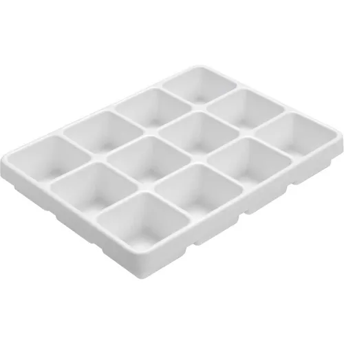 TrippNT™ White Polystyrene 12 Compartment Drawer Organizer, 17W x 13D x  2H